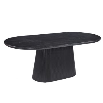 DESIO EETTAFEL ZWART | 200X100X75 CM ZWART