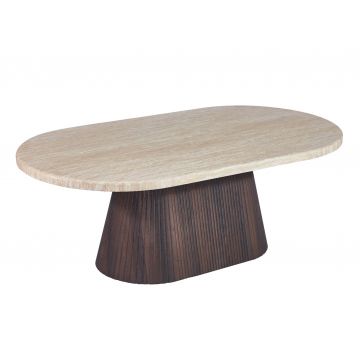 DESIO SALONTAFEL BRUIN | 130X70X45 CM TRAVERTINE