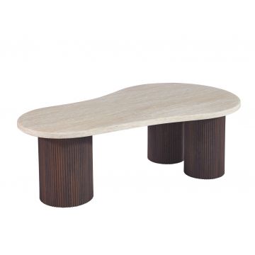 FABRO SALONTAFEL BRUIN | 140X80X45 CM TRAVERTINE