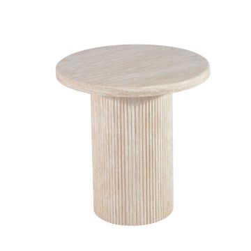 PATERNO BIJZETTAFEL TRAVERTINE | Ø55X55 CM TRAVERTINE