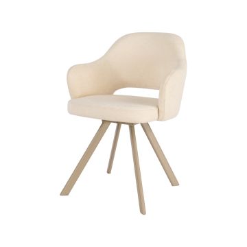 DORIA DINING CHAIR BEIGE | BEIGE FABRIC OC111
