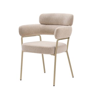 AREZZO DINING CHAIR BEIGE | CREAM FABRIC Q52-02