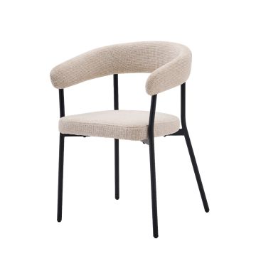 NARDO DINING CHAIR BEIGE | CREAM FABRIC Q52-02