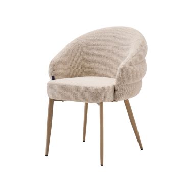 OSTUNI ESSENSSTUHL BEIGE | CREME STOFF Q52-02