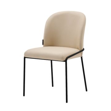 SALVE DINING CHAIR BLACK | BEIGE VELOURS VEGA02