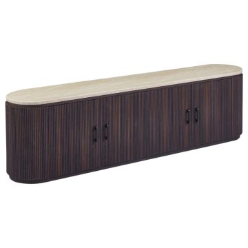 PATERNO TV MEUBEL BRUIN | 200X40X55 CM TRAVERTINE