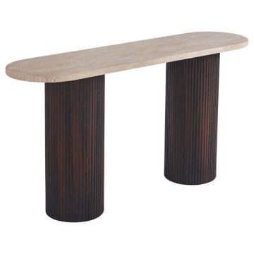 PATERNO CONSOLE TABLE BROWN | 150X40X78 CM TRAVERTINE