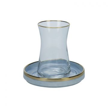 BRICARD SENS TEA SET | MARBLE-BLUE 12-PIECE