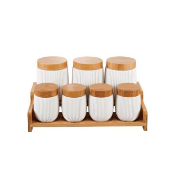 BRICARD LOIRE VOORRAADBUSSENSET | WIT - BAMBOO 8-DELIG