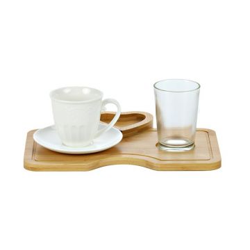 BRICARD ESPRESSO SET 1 PERSOONS 84776 BAMBOO