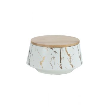 BRICARD VOORRAADKOM WIT 6" + BAMBOO DEKSEL