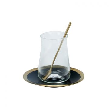 BRICARD EVRY TEA SET | BLACK - GOLD 18-PIECE