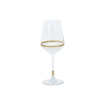BRICARD LINES WEINGLÄSER SET | WEISS-GOLD 6-TEILIG