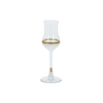 BRICARD LINES LIQUOR GLASSES SET | WHIT-GOLD 6-PIECE