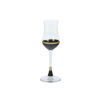 BRICARD LINES LIKÖRGLÄSER SET | SCHWARZ-GOLD 6-TEILIG