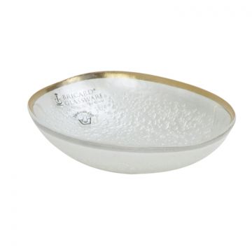 BRICARD CRISPY SCHÜSSEL SET | OVAL WEISS - GOLD