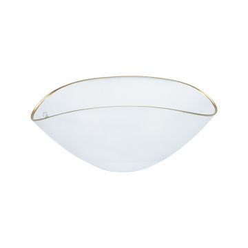 BRICARD SIS  BOWL | LARGE OVAL TRANSPARENT - GOLD