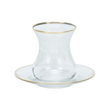 BRICARD ALIZE TEA GLASSES SET | GOLD 12-PIECE