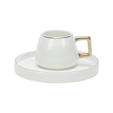 BRICARD ESPRESSO SET 2999 12/S-1 | WEISS - GOLD 12-TEILIG
