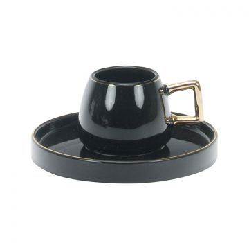 BRICARD ESPRESSO SET 2999 12/S-3 | SCHWARZ - GOLD 12-TEILIG