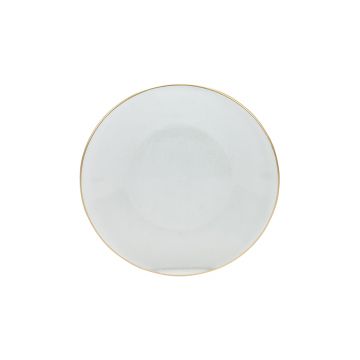 BRICARD SIS  UNDER PLATE | 28 CM TRANSPARENT - GOLD 6 PIECES