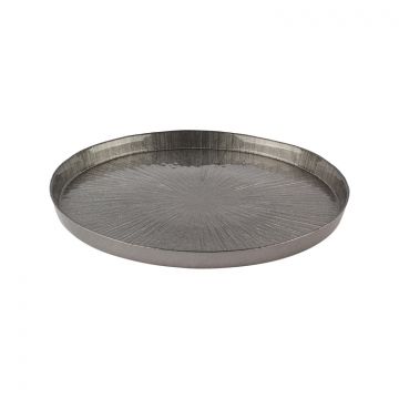 BRICARD REXY TELLER SET | 28 CM DUNKELSILBER 6 TEILIG