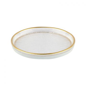 BRICARD REXY PLATES SET | 12 CM TRANSPARENT GOLD  6-PIECES