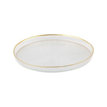 BRICARD REXY PLATES SET | 21 CM TRANSPARENT GOLD  6-PIECES