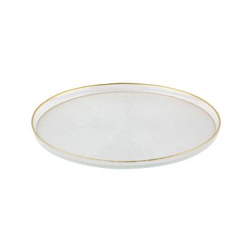 BRICARD REXY PLATES SET | 28 CM TRANSPARENT GOLD  6-PIECES