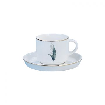 BRICARD LUNEL FLOWER ESPRESSO SET | GOLD 12-PIECE