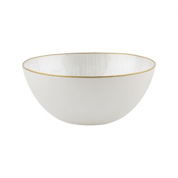 BRICARD REXY BOWLS SET | 21 CM PEARL WHITE-GOLD 6-PIECES