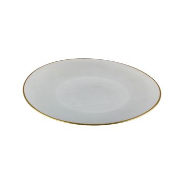 BRICARD TEX PLATES SET | 32 CM TRANSPARENT-GOLD  6-PIECE