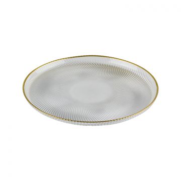 BRICARD JEST PLATES SET | 21 CM TRANSPARENT-GOLD  6-PIECE