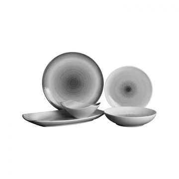 BRICARD VITTEL GESCHIRR SET | HELLGRAU 25-TEILIG