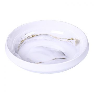 BRICARD MELAMINE SERVEERSCHAAL 401 | WIT-MARMER Ø25 CM