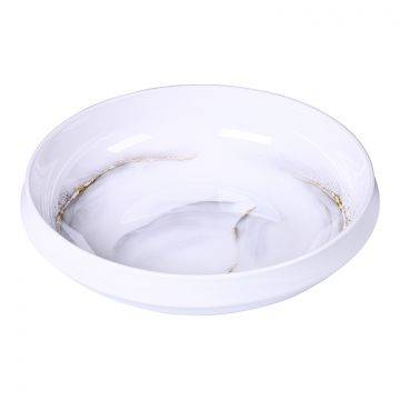 BRICARD MELAMINE SERVEERSCHAAL 501 | WIT-MARMER Ø29 CM
