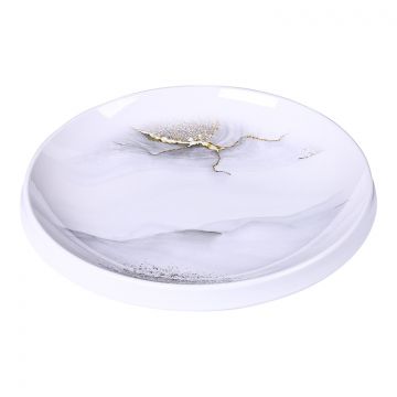 BRICARD MELAMINE SERVEERSCHAAL 601 | WIT-MARMER Ø30 CM