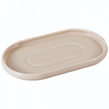 BRICARD BONDY PLATES SET | OVAL 26,8X16X2 CM TAUPE 6-PIECES