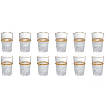 BRICARD HAZA GLASS SET | GOLD 12-PIECE