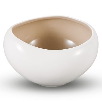 BRICARD BARLES SCHÜSSEL | WIT-TAUPE Ø12,2X11,5X7,6 CM