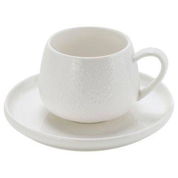 BRICARD ARAGON KOFFIESET | WIT RELIËF 12-DELIG