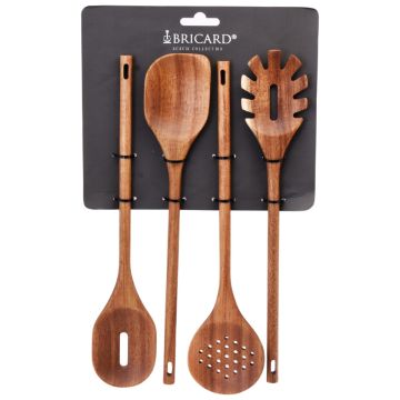 BRICARD ACACIA KITCHEN UTENSILS SET 029A | 4-PIECE