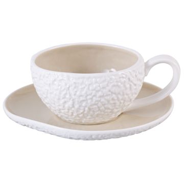 BRICARD BARLES STONE ESPRESSO SET | WHITE-TAUPE 12-PIECE