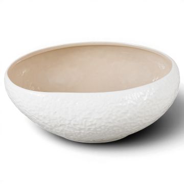 BRICARD BARLES STONE BOWL | 23X20,5X8,5 CM WHITE-TAUPE