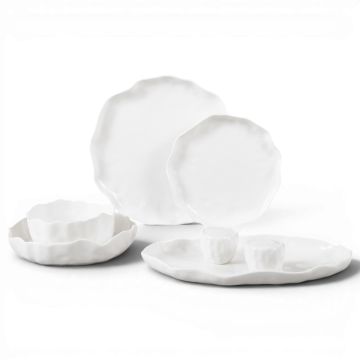 BRICARD ANGLES TABLEWARE SET | WHITE 27-PIECE