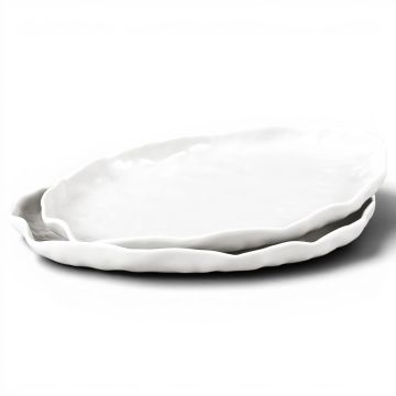 BRICARD ANGLES DISH SET | 24,3X14,6X2,0 CM WHITE 2-PIECE