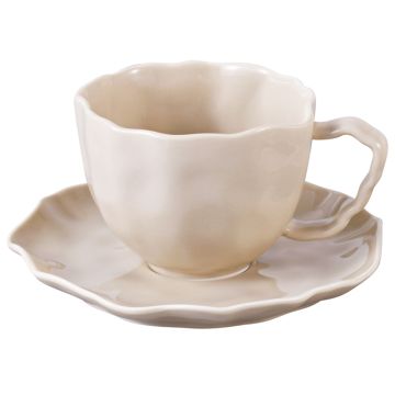 BRICARD ANGLES COFFEE SET | TAUPE 12-PIECE