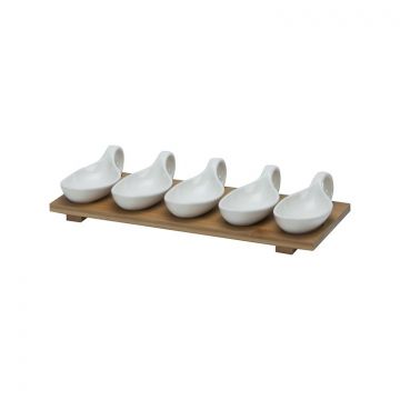 BRICARD 7912 SCHAALTJES SET | WIT - BAMBOO 6-DELIG
