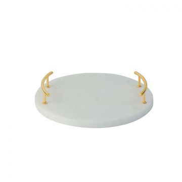 FUGURATO PRÄSENTIERBRETT MARBLE 0501 | WEISS-GOLD