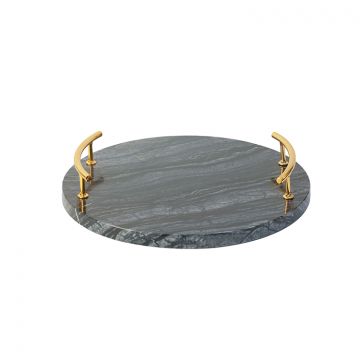 FUGURATO PRÄSENTIERBRETT MARBLE 0502 |SCHWARZ-GOLD